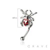 SPIDER 316L SURGICAL STEEL CURVED BARBELL/EYEBROW